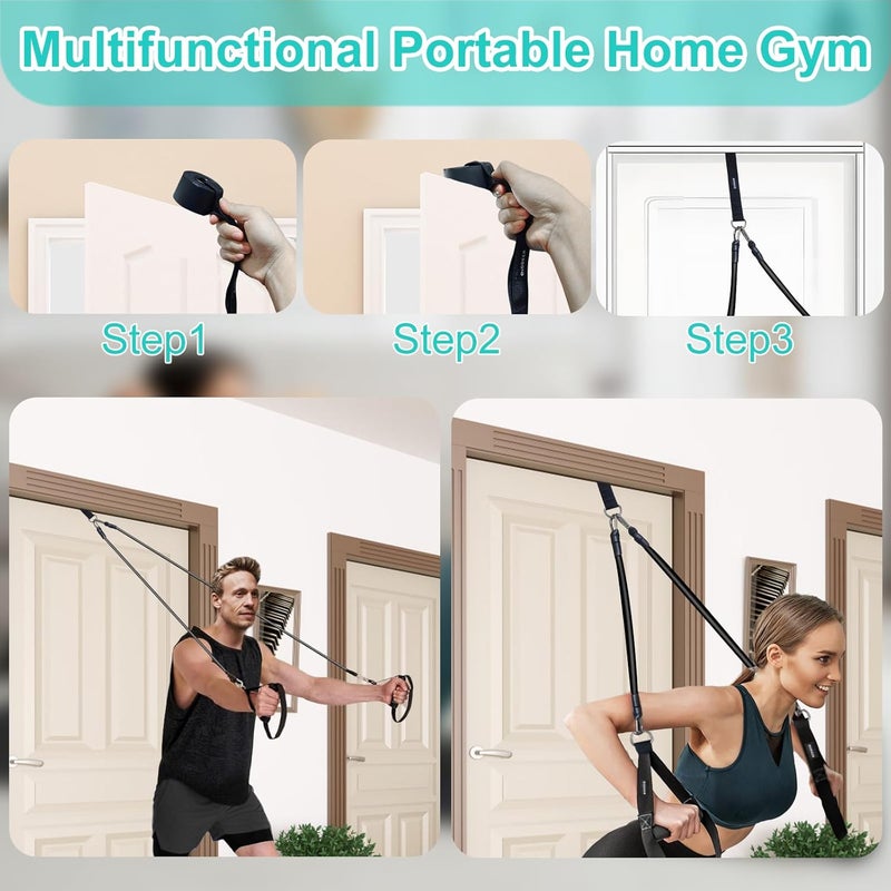 Olodeer Pilates Bar Kit with Resistance Bands for Working Out, Pilates Equipment with Ab Roller for All Fitness Levels, Portable Home Gym Full Body Workout Equipment for Women&Men - Image 4